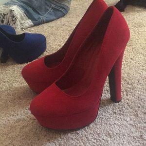 FIRE RED PUMPS FROM CHARLOTTE RUSSE